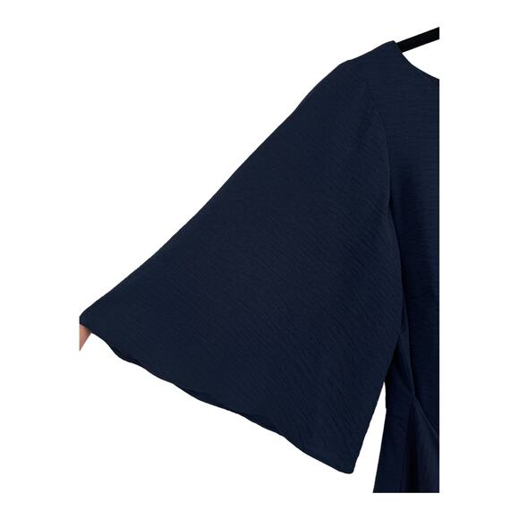 Vince Camuto dress Washer Tie Waist crepe blue size 6 - Picture 3 of 6